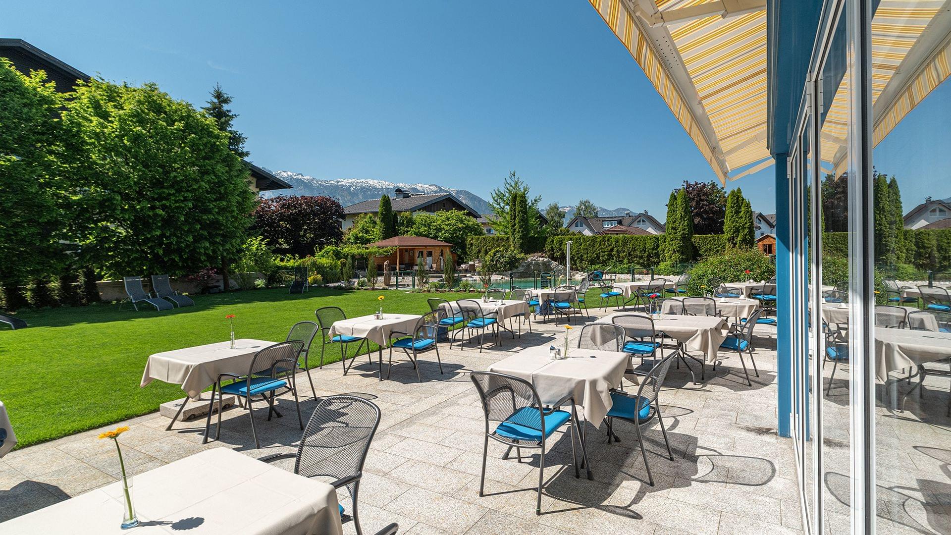 Gartenhotel Himmelreich in Salzburg Frühstückshotel Himmelreich mit Gartenterrasse in Salzburg nähe Zentrum
