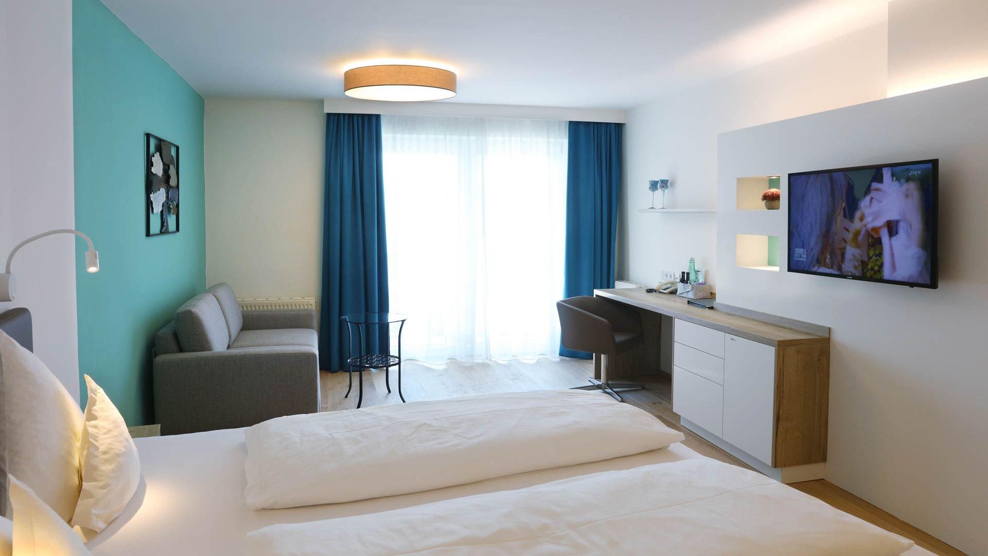 Doppelzimmer mit extra großer Dusche, bodeneben, Rollstuhlgeeignet