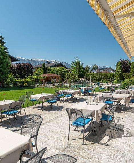 Gartenhotel Himmelreich in Salzburg Frühstückshotel Himmelreich mit Gartenterrasse in Salzburg nähe Zentrum